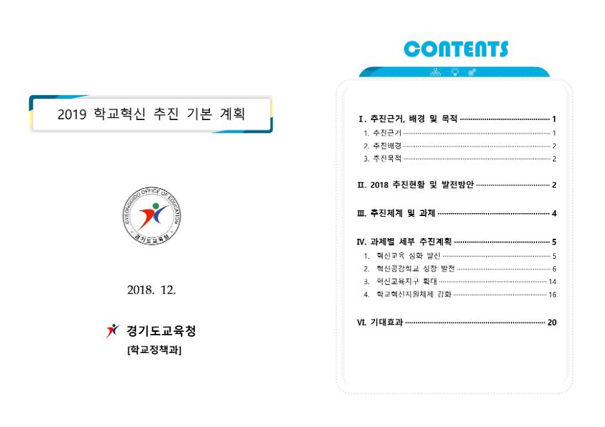 2019 학교혁신 추진 기본 계획서