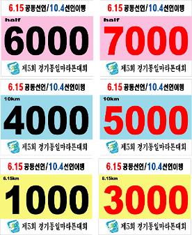 제5회 경기통일마라톤대회 배번시안 사진
